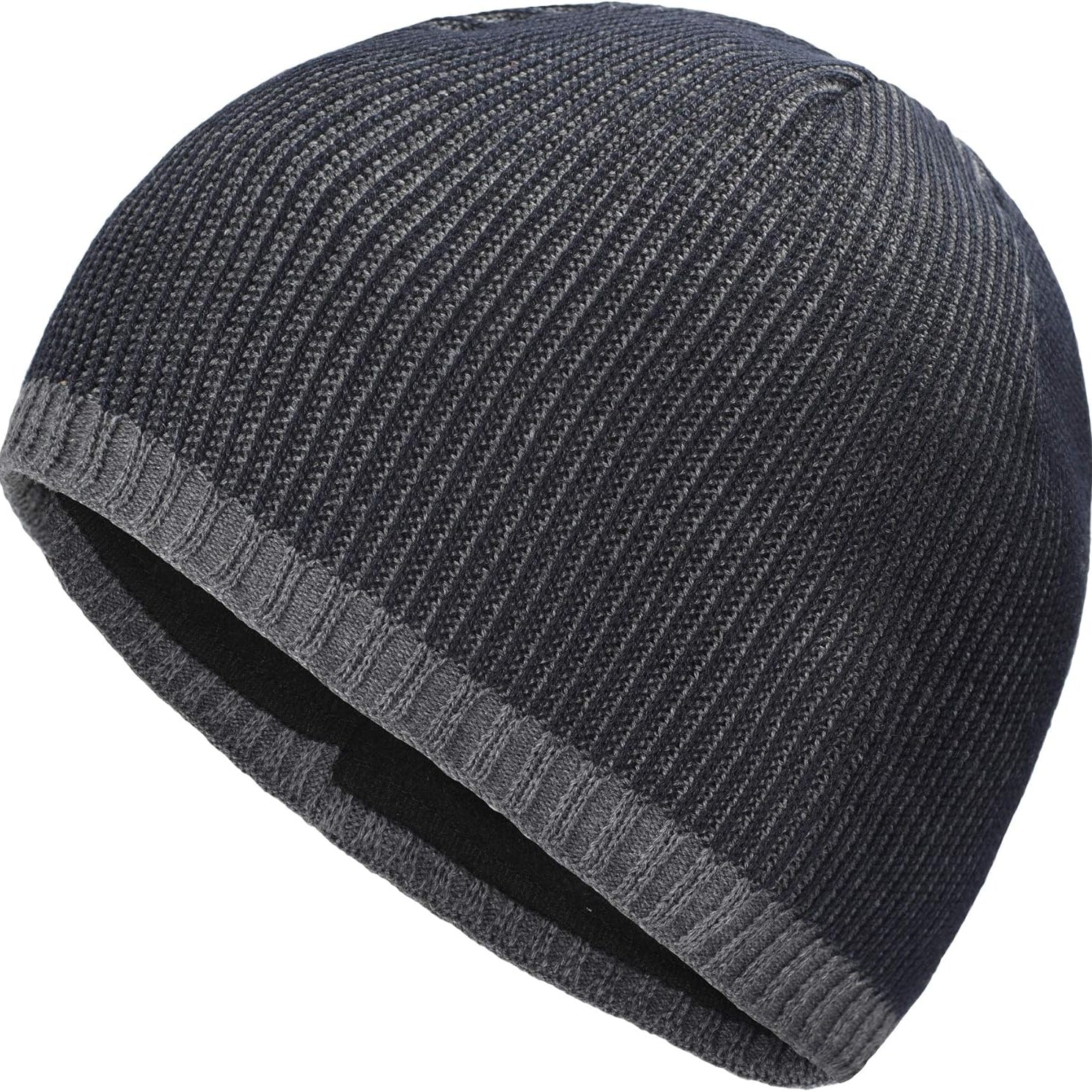 ZLYC Men's Fashion Knit Beanie: Warm, Thick, Fleece-Lined Winter Skull Cap